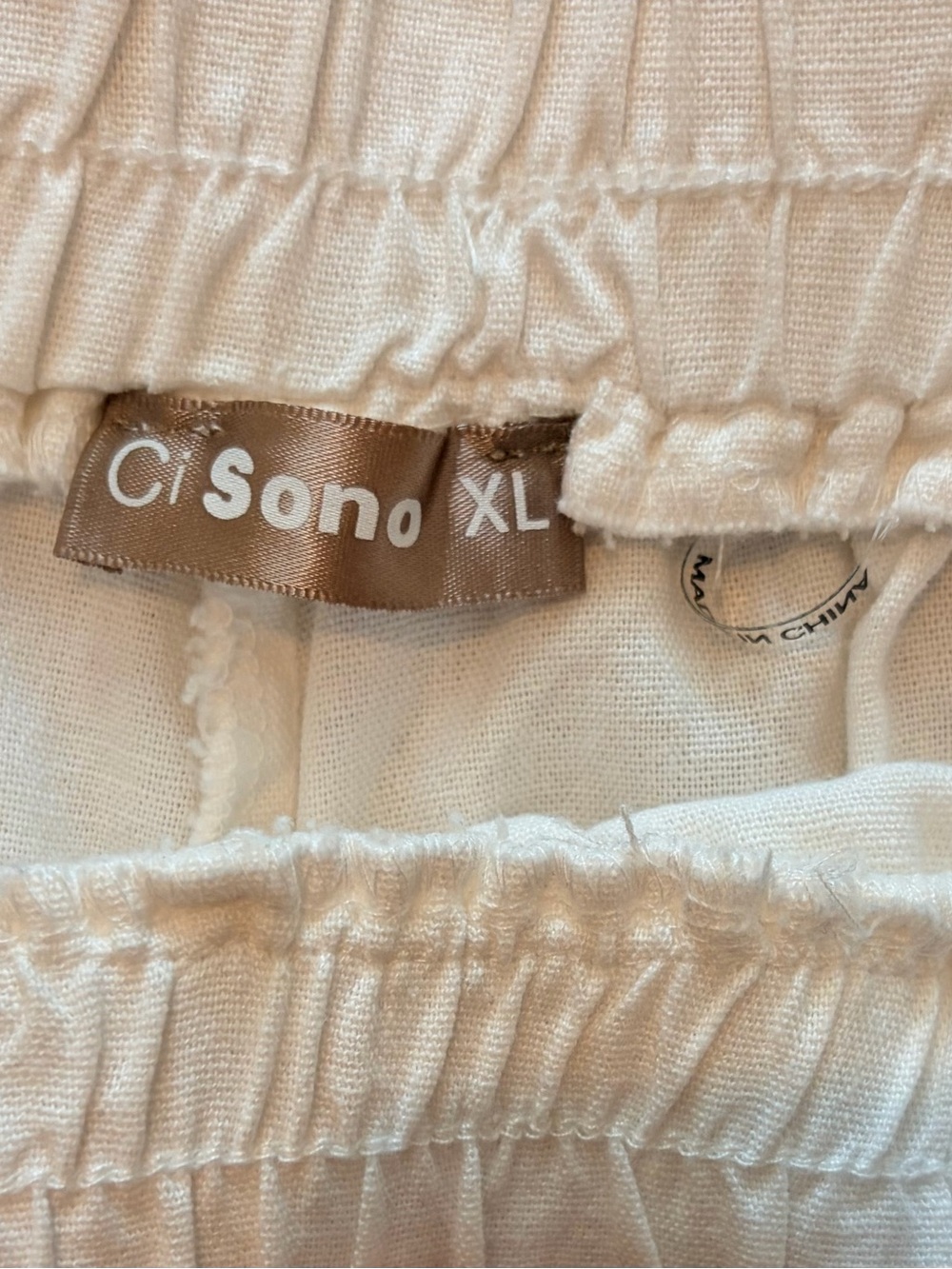 Ci Sono White Linen Pants